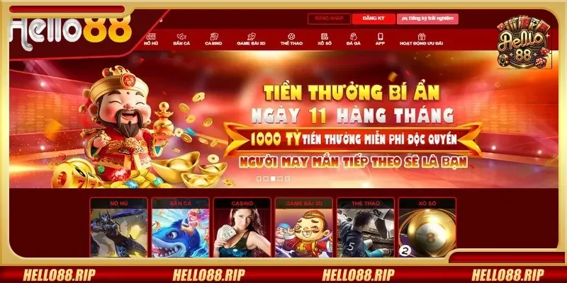 Giao diện Hello88 hiện đại