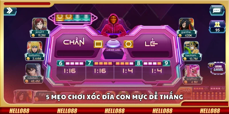 5 Mẹo chơi xóc đĩa con mực dễ thắng