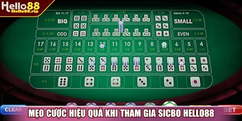 Mẹo cược hiệu quả khi tham gia sicbo Hello88
